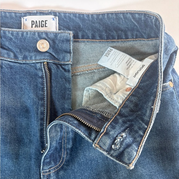 Paige Spotlight Wide Leg Distressed Hem Jeans 29 LN - Picture 6 of 13